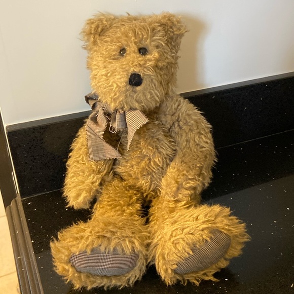 Boyds Bears Other - Boyd’s Bear Jointed Teddy with Gingham Bow, Hands, Feet